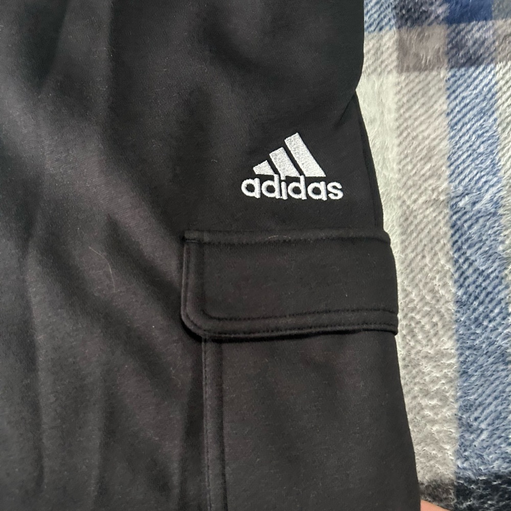 Men adidas fleece lined cargo joggers